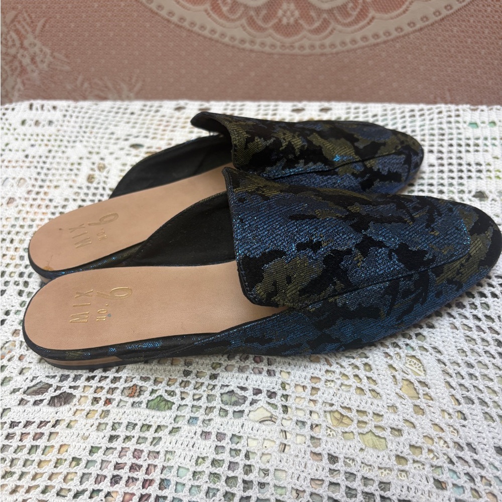 MIX No. 6 Metallic Jacquard Mule Slides – Size 8 - Picture 6 of 8